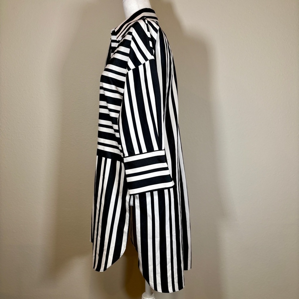 Akris Punto Striped Shirtdress Tunic Size 8 - Picture 2 of 10